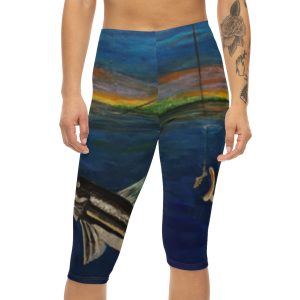 Fishing Adventure Women’s Capri Leggings – Stylish Outdoor Activewear