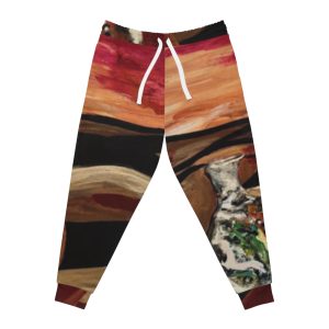 Artistic Athletic Joggers with Abstract Design for Comfort and Style