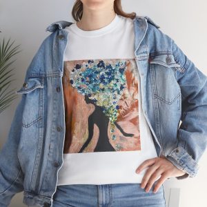 Artistic Floral Feminine Tee – Unisex Heavy Cotton Shirt