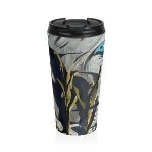 Artistic Nature-Inspired Stainless Steel Travel Mug – Perfect for On-the-Go Tea and Coffee Lovers
