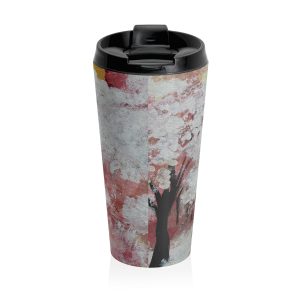 Serene Blossom Stainless Steel Travel Mug – Perfect for Coffee Lovers on the Go