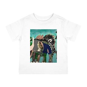 Colorful Animal Art Infant Cotton Jersey Tee – Perfect for Young Art Lovers
