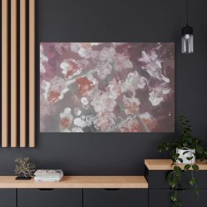Floral Abstract Canvas Art – 12″ x 16″ Stretched Wall Decor