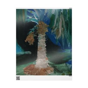 Artistic Palm Tree Wrapping Paper | Eco-Friendly Gift Wrap for Celebrations & Occasions