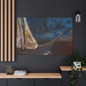 Nautical Sunset Canvas Art – Sailboat Wall Decor for Coastal Living