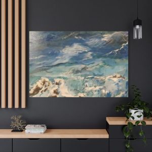 Ocean Waves Matte Canvas Art – Stretched Wall Decor