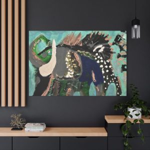 Colorful Elephant Canvas Art – Unique Stretched Wall Decor