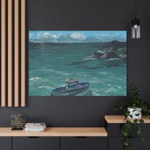 Ocean Breeze Canvas Wall Art – Coastal Boat Scene