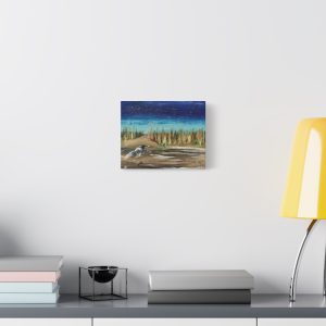 Serene Coastal Canvas Art – Stretched 1.25″ Matte Design for Beach Lovers