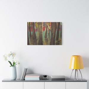 Vibrant Forest Art Canvas Print – Colorful Nature Wall Decor