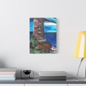 Seascape Canvas Art – Coastal Lighthouse Wall Decor – 1.25″ Stretched