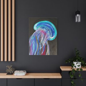 Colorful Jellyfish Matte Canvas Wall Art