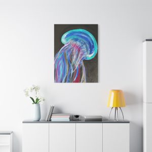 Colorful Jellyfish Matte Canvas Wall Art