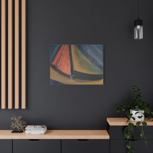 Abstract Sailboat Canvas Wall Art, Nautical Decor, Ocean Vibes, Home Gallery, Coastal Decoration, Gift for Sailors, Art for Beach Lovers