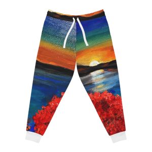 Artistic Lion Eyes Athletic Joggers – Unique Wild Animal Apparel