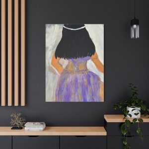 Elegant Art Canvas – Purple Dress Back View Decor