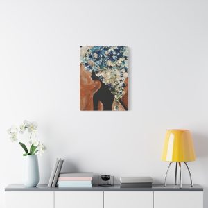 Artistic Matte Canvas Wall Art – Floral Silhouette Design
