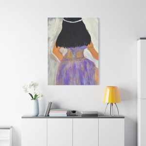 Elegant Art Canvas – Purple Dress Back View Decor