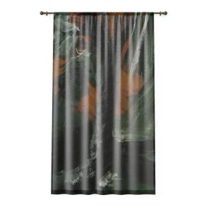 Elegant Abstract Floral Window Curtain, Home Decor, Privacy Drapes, Living Room Accessory, Boho Window Treatment
